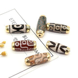 2Pcs Natural Stone Pendant Tianzhu Beads for DIY Jewelry