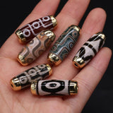 2Pcs Natural Stone Pendant Tianzhu Beads for DIY Jewelry