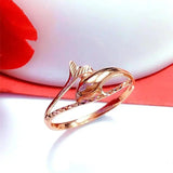 Purple 14K Rose Dolphin Wedding Rings for Couples