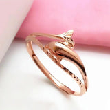 Purple 14K Rose Dolphin Wedding Rings for Couples