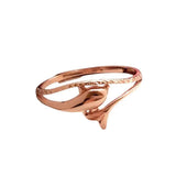 Purple 14K Rose Dolphin Wedding Rings for Couples