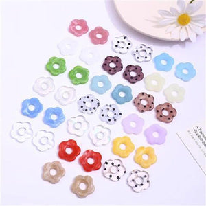 Multicolor Flower Acrylic Beads DIY Jewelry Making Necklace