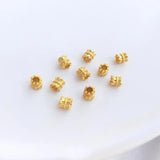 10PCS 24K Brass Flower Bead Spacers for Bracelet Making