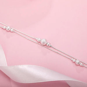 925 Sterling Silver Geometry Chain Bracelet Wedding Jewelry Gift
