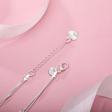 925 Sterling Silver Geometry Chain Bracelet Wedding Jewelry Gift