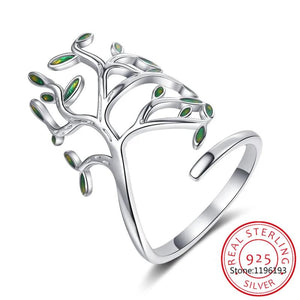 Green Spinel 925 Silver Adjustable Ring for Women