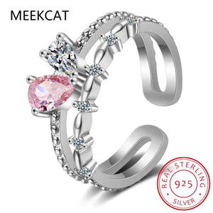 D VVS1 Moissanite Ring 925 Silver Wedding Jewelry