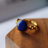 Vintage Lapis Lazuli Engagement Ring