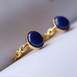 Vintage Lapis Lazuli Engagement Ring