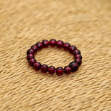 Vintage Garnet Silver Ring Crystal Accessory