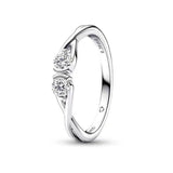 925 Silver Snowflake Droplet Ring For Women's Jewelry