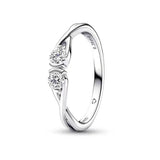 925 Silver Snowflake Droplet Ring For Women's Jewelry