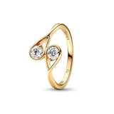 925 Silver Snowflake Droplet Ring For Women's Jewelry