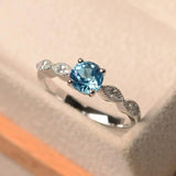 Red Topaz Diamond Ring 925 Silver Women's Jewelry