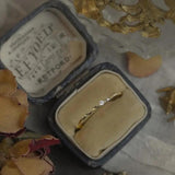 Silver Inlaid Diamond Ripple Ring for Women