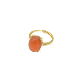 Vintage Red Chalcedony Engagement Ring