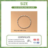925 Silver Bead Chain Ring Classic Minimalist Jewelry