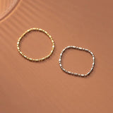 925 Silver Bead Chain Ring Classic Minimalist Jewelry