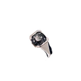 Silver Metal Gemstone Mens Ring for Banquet