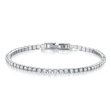 925 Silver Tennis Bracelet 2-4mm Zironia Eternal Wedding Sterling Silver