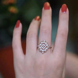 Vintage Silver Pearl Ring for Women