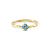 925 Silver Wedding Rings Flower Turquoise Zircon Finger Ring Temperament Jewelry