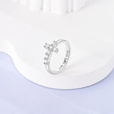 925 Sterling Silver Gem Cross Ring Boutique Jewelry