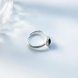 Spanish Bear Jewelry Silver Ring with Pink Quartz Gemstone