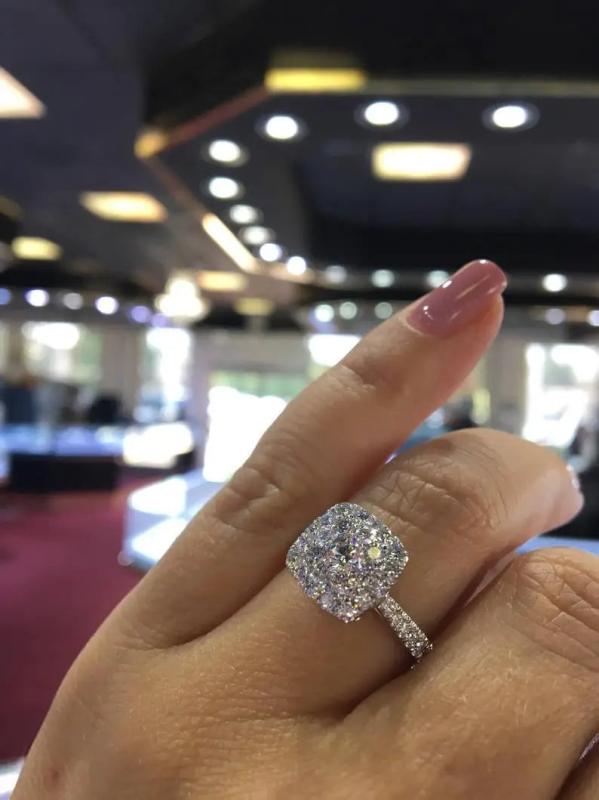 18K Diamond Style Women's Ring Natural Gemstone Anillos Bizuteria Bijoux Femme