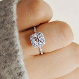 18K Diamond Style Women's Ring Natural Gemstone Anillos Bizuteria Bijoux Femme