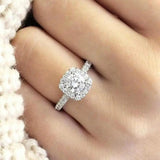 18K Diamond Style Women's Ring Natural Gemstone Anillos Bizuteria Bijoux Femme