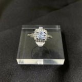 18K Diamond Style Women's Ring Natural Gemstone Anillos Bizuteria Bijoux Femme