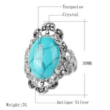 Geometric Line Cross Turquoise Wedding Ring Larimar Vintage Jewelry 925 Silver