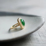 Vintage Natural Jade Green Rings for Women Wedding Jewelry