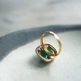 Vintage Natural Jade Green Rings for Women Wedding Jewelry