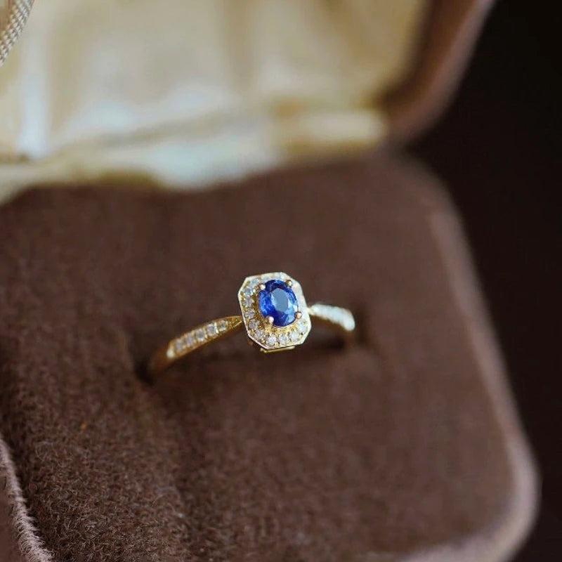 Silver Gemstone Rings for Women - Adjustable Light Party Jewelry