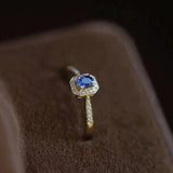Silver Gemstone Rings for Women - Adjustable Light Party Jewelry