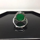 925 Silver Open Ring with Oval Emerald Gemstones for Wedding Party