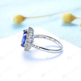 Tanzanite Oval 8x10mm Gemstone Rings for Women Solid 925 Sterling Silver