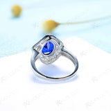Sapphire Gemstone Ring 925 Silver Fine Jewelry Wedding Engagement