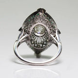 Emerald Copper Setting Green Diamonds Engagement Ring Square Gem