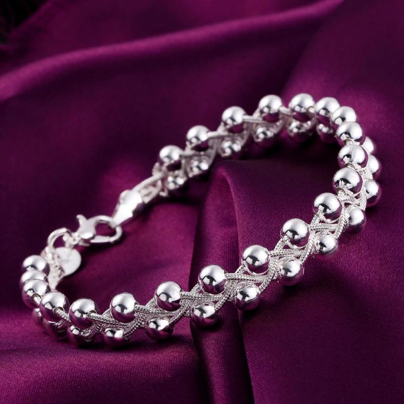 925 Sterling Silver Braided Bracelet for Women