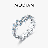 925 Silver Leaf Charm Turquoise Adjustable Finger Ring Vintage Jewelry