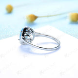 Nano Topaz Oval 8*10mm Gemstone Ring 925 Sterling Silver Fine Jewelry