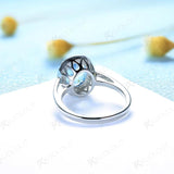 Nano Topaz Oval 8*10mm Gemstone Ring 925 Sterling Silver Fine Jewelry