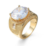 Vintage CZ Crystal Stone Figure Ring Big Cz Accessory