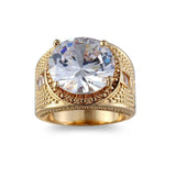 Vintage CZ Crystal Stone Figure Ring Big Cz Accessory