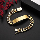 18K 10MM Chain Bracelets for Man Women High Jewelry Wedding Party Christmas