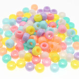 100Pcs 6X9mm Big Hole Acrylic Beads Dreadlock Beads Spacer Loose Beads