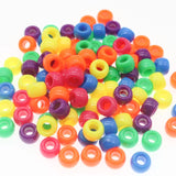 100Pcs 6X9mm Big Hole Acrylic Beads Dreadlock Beads Spacer Loose Beads